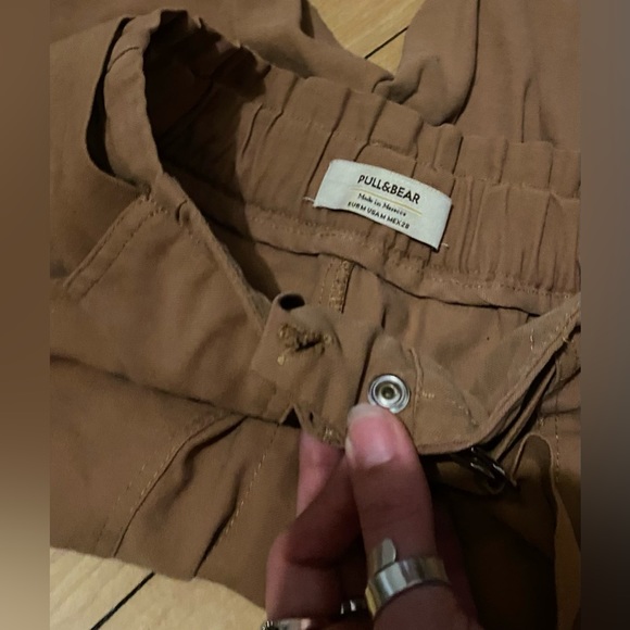 SOLD | Casual, tan high waist trousers - Picture 3 of 4